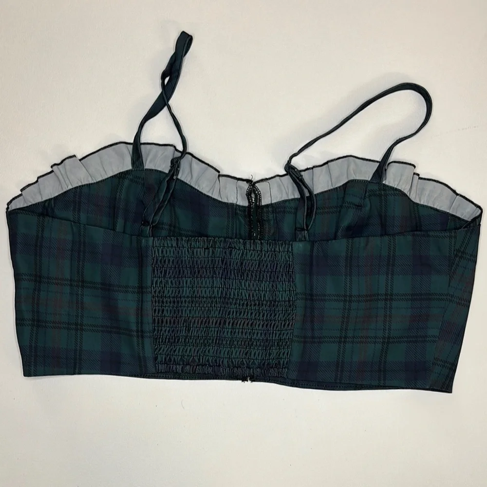 POSTER GIRL Bustier Women’s Sz large Plaid Whimsigoth Coquette Festival Concert - Picture 3 of 6